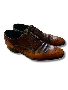Canali Two Tone Oxford Shoes Size 10.5 Made In Italy